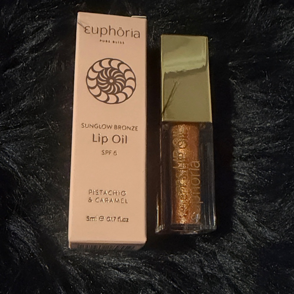 Euphoria Sunglow Bronze Lip Oil - Pistachio & Caramel (Bronze)